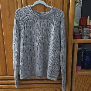 Lucky Brand NWT Gray Cable Knit Sweater